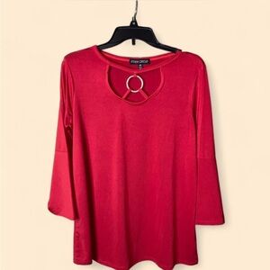 Inner Circle Bell Sleeve Bling Dressy Top M